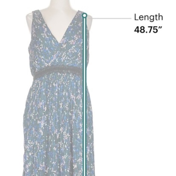 Banana Republic Pleated Tiered Surpliced Midi Dress, Multi Color - Picture 8 of 8